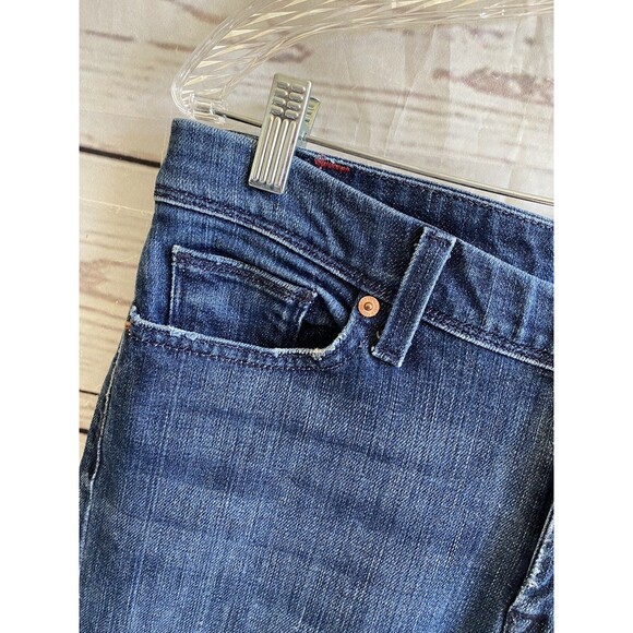 VTG 7 For All Mankind Women 30 Flynt Bootcut Jeans Dark Dakota Blue Mid Rise - Picture 5 of 11